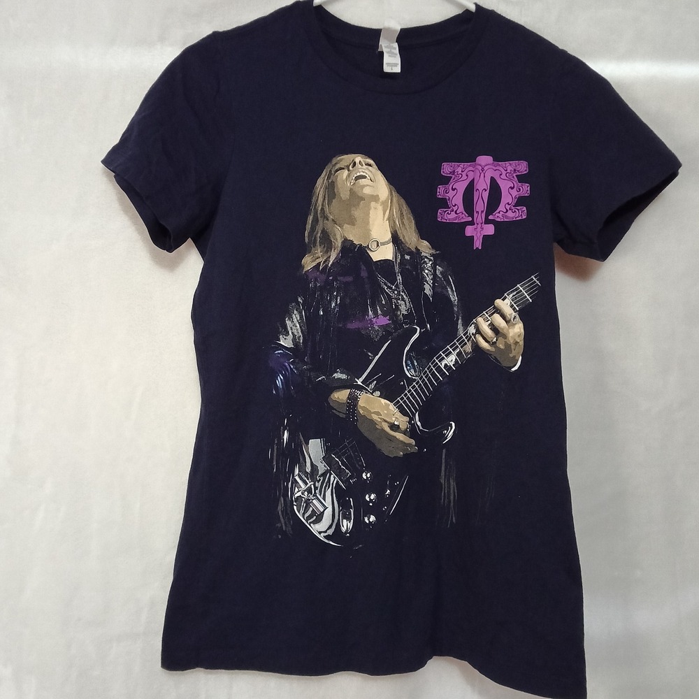 Melissa Etheridge Graphic T Shirt Navy Blue Fitted Large Rock Music Tee